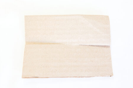 two rectangles of white cardboard next to each other
